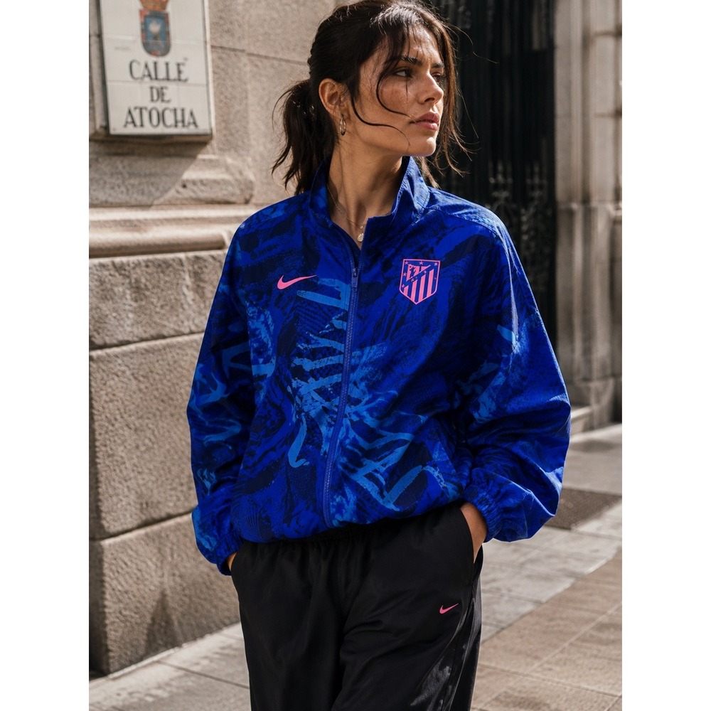 Nike‎ Atlético Madrid Essential Windrunner Third Jacket Blue Pink 2024 S